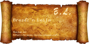 Brezán Leila névjegykártya